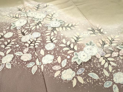 平和屋着物●訪問着　作家物　絞り　辻が花　暈し染め　ロング丈　正絹　逸品　DABC3197az