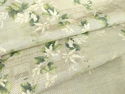 平和屋着物●本場大島紬　白大島　7マルキ　総絣　風景草花文　正絹　逸品　DABC3201az