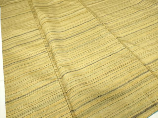 平和屋着物●上質な紬　縞　正絹　逸品　DABC3202az