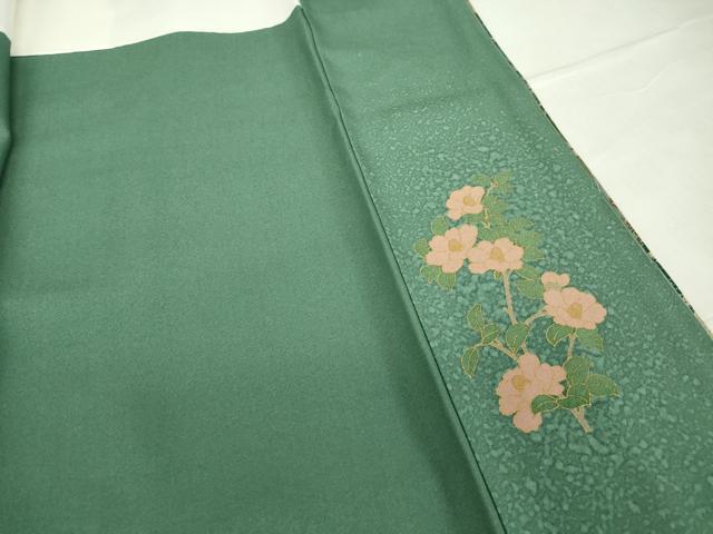 平和屋着物●訪問着　刺繍　流水花文　暈し染め　金彩　正絹　逸品　DABC3205az