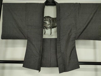 平和屋着物●男性　本場大島紬　アンサンブル　80亀甲　総詰め　正絹　逸品　DABC3209az