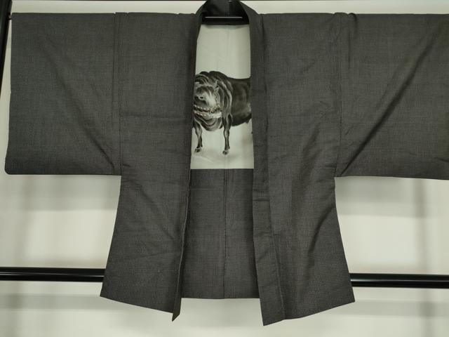 平和屋着物●男性　本場大島紬　アンサンブル　80亀甲　総詰め　正絹　逸品　DABC3209az