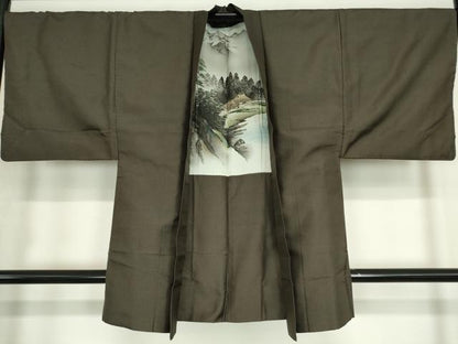 平和屋着物●男性　本場大島紬　アンサンブル　140亀甲　総詰め　正絹　逸品　DABC3210az