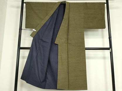 平和屋着物●男性　紬　霞文　正絹　逸品　DABC3212az