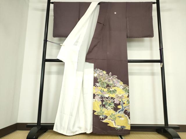 平和屋着物●豪華色留袖　作家物　駒刺繍　吉祥枝花文　金彩　正絹　逸品　未使用　DABC3213az