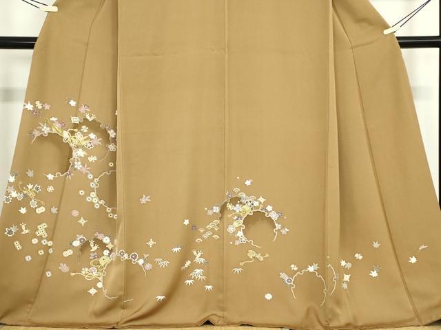 平和屋着物●豪華色留袖　雪輪宝尽くし花文　正絹　逸品　DABC3236az