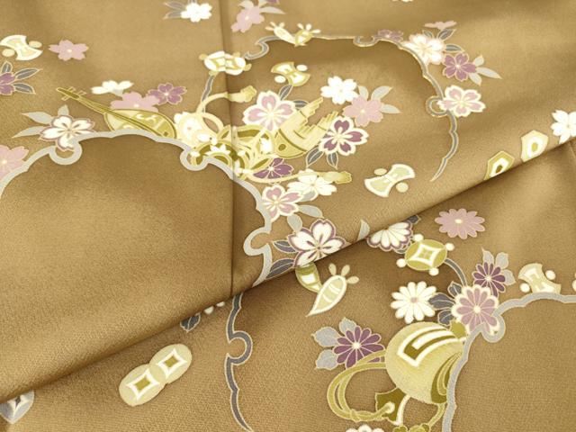 平和屋着物●豪華色留袖　雪輪宝尽くし花文　正絹　逸品　DABC3236az