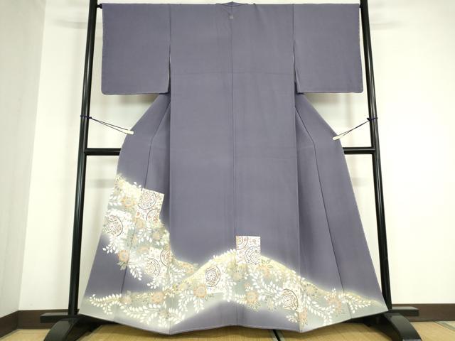 平和屋着物●豪華色留袖　駒刺繍　正倉院色紙花文　暈し染め　金彩　鈴乃屋扱い　正絹　逸品　未使用　DABC3237az