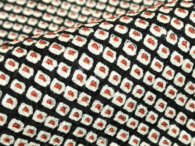 平和屋着物●大変加工の良い総絞り小紋　黒地　正絹　逸品　DABC3244az
