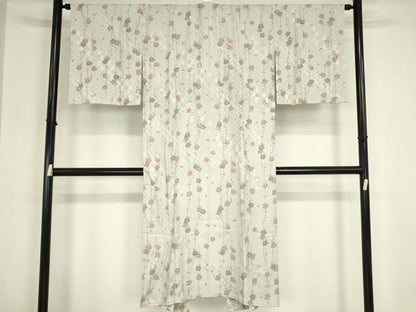 平和屋着物●長襦袢　無双仕立て　枝垂桜文　鈴乃屋扱い　正絹　逸品　未使用　DABC3246az