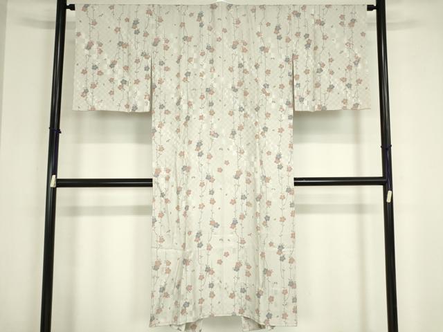 平和屋着物●長襦袢　無双仕立て　枝垂桜文　鈴乃屋扱い　正絹　逸品　未使用　DABC3246az