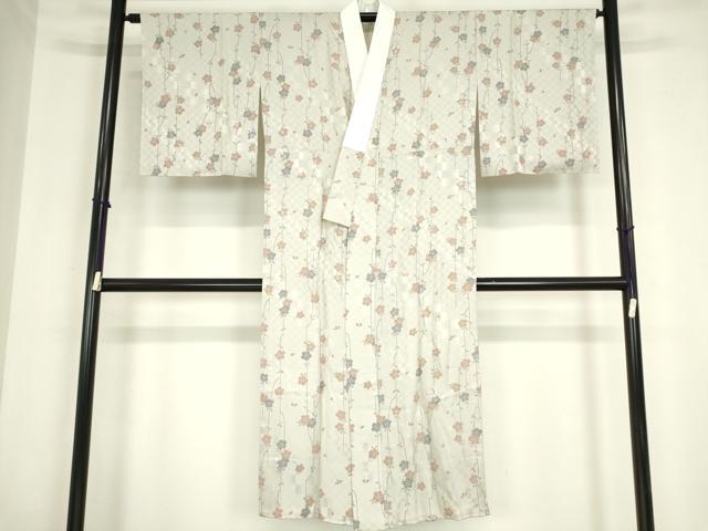 平和屋着物●長襦袢　無双仕立て　枝垂桜文　鈴乃屋扱い　正絹　逸品　未使用　DABC3246az