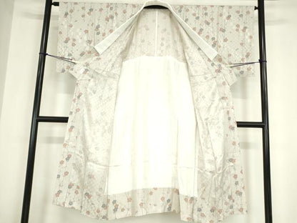 平和屋着物●長襦袢　無双仕立て　枝垂桜文　鈴乃屋扱い　正絹　逸品　未使用　DABC3246az