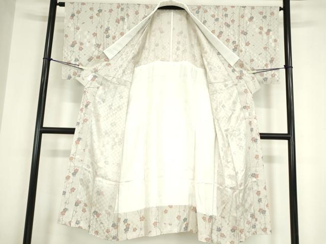 平和屋着物●長襦袢　無双仕立て　枝垂桜文　鈴乃屋扱い　正絹　逸品　未使用　DABC3246az