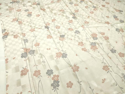 平和屋着物●長襦袢　無双仕立て　枝垂桜文　鈴乃屋扱い　正絹　逸品　未使用　DABC3246az