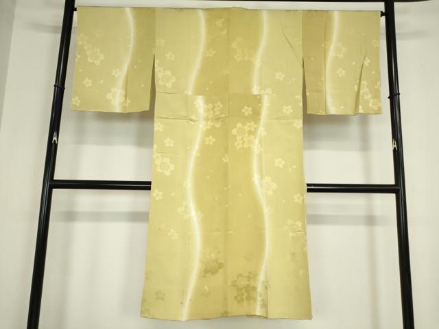 平和屋着物●長襦袢　無双仕立て　舞桜文　暈し染め　やまと誂製　正絹　逸品　未使用　DABC3247az