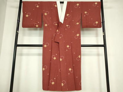 平和屋着物●長襦袢　袷　雪輪重ね文　正絹　逸品　DABC3249az
