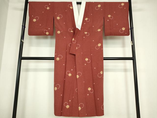 平和屋着物●長襦袢　袷　雪輪重ね文　正絹　逸品　DABC3249az