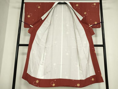 平和屋着物●長襦袢　袷　雪輪重ね文　正絹　逸品　DABC3249az