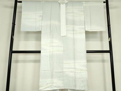 平和屋着物●長襦袢　単衣　市松吉祥文　暈し染め　正絹　逸品　DABC3250az