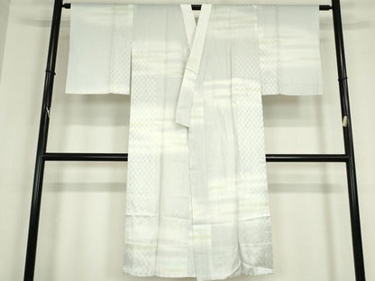 平和屋着物●長襦袢　単衣　市松吉祥文　暈し染め　正絹　逸品　DABC3250az