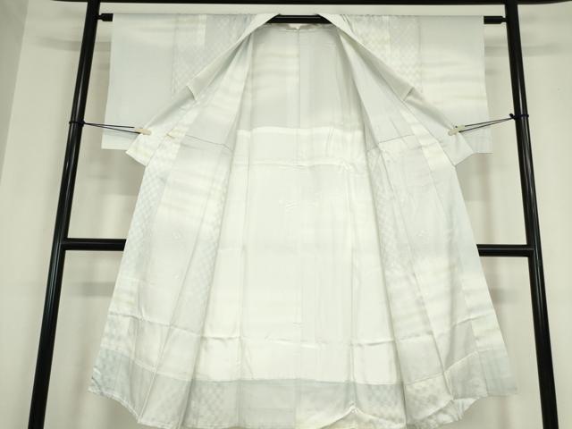 平和屋着物●長襦袢　単衣　市松吉祥文　暈し染め　正絹　逸品　DABC3250az