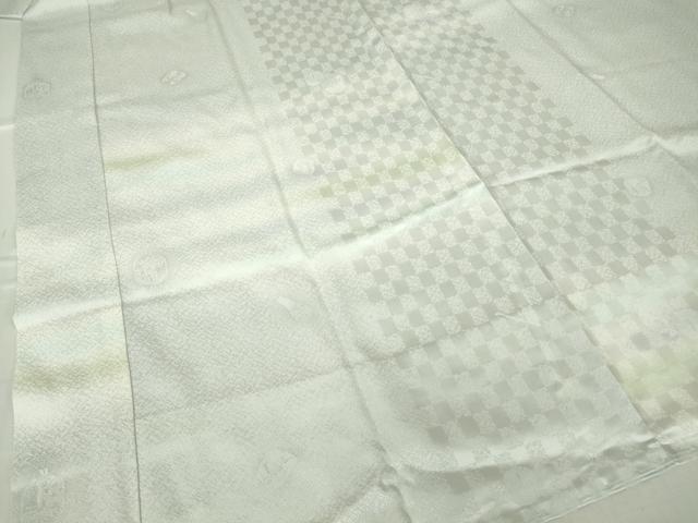 平和屋着物●長襦袢　単衣　市松吉祥文　暈し染め　正絹　逸品　DABC3250az