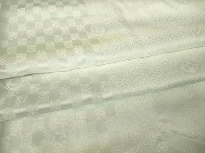 平和屋着物●長襦袢　単衣　市松吉祥文　暈し染め　正絹　逸品　DABC3250az