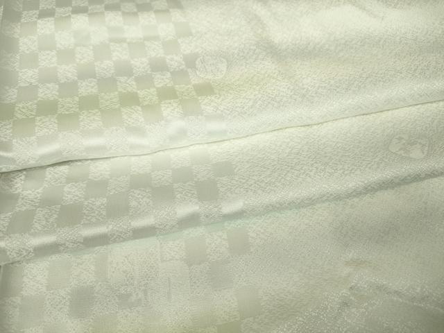 平和屋着物●長襦袢　単衣　市松吉祥文　暈し染め　正絹　逸品　DABC3250az