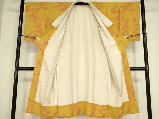 平和屋着物●長襦袢　袷　蔓帯花文　文字文　正絹　逸品　DABC3255az