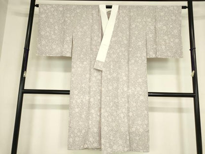 平和屋着物●長襦袢　無双仕立て　花みやび　花唐草文　反端付き　正絹　逸品　未使用　DABC3256az