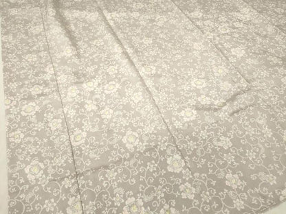 平和屋着物●長襦袢　無双仕立て　花みやび　花唐草文　反端付き　正絹　逸品　未使用　DABC3256az