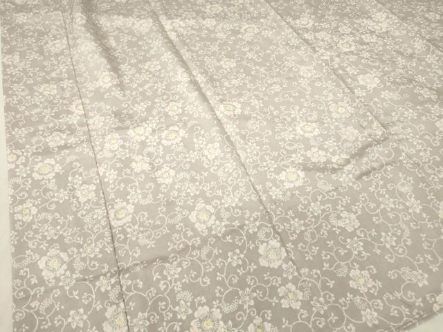 平和屋着物●長襦袢　無双仕立て　花みやび　花唐草文　反端付き　正絹　逸品　未使用　DABC3256az