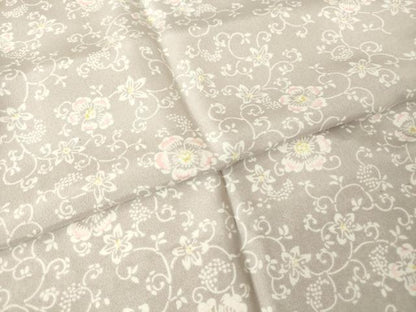 平和屋着物●長襦袢　無双仕立て　花みやび　花唐草文　反端付き　正絹　逸品　未使用　DABC3256az