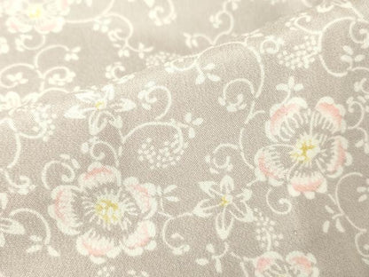 平和屋着物●長襦袢　無双仕立て　花みやび　花唐草文　反端付き　正絹　逸品　未使用　DABC3256az