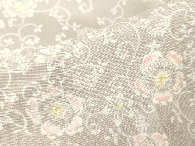 平和屋着物●長襦袢　無双仕立て　花みやび　花唐草文　反端付き　正絹　逸品　未使用　DABC3256az