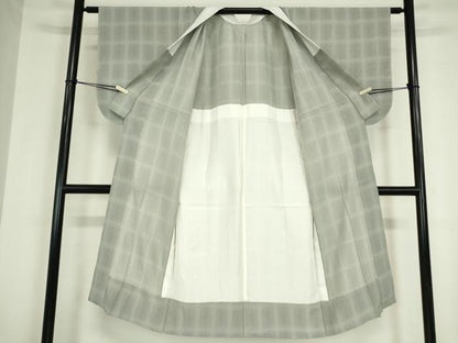 平和屋着物●長襦袢　無双仕立て　幾何学文　正絹　逸品　DABC3257az