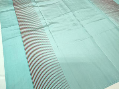 平和屋着物●長襦袢　無双仕立て　半襟刺繍　縞　正絹　逸品　DABC3258az