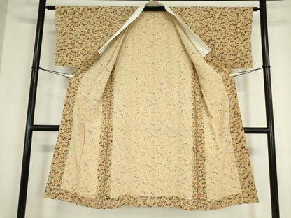 平和屋着物●長襦袢　無双仕立て　舞蝶文　型染　正絹　逸品　DABC3260az