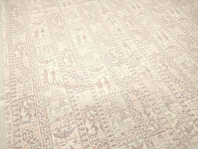 平和屋着物●長襦袢　無双仕立て　壁画人物文　正絹　逸品　DABC3262az