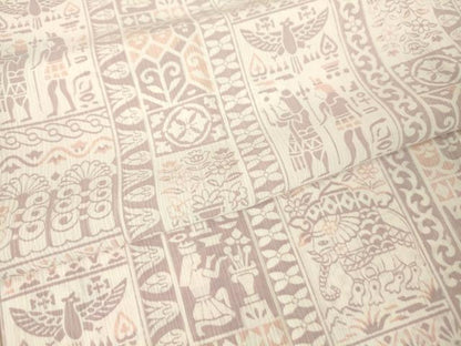 平和屋着物●長襦袢　無双仕立て　壁画人物文　正絹　逸品　DABC3262az