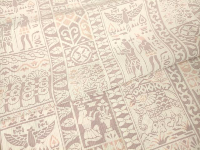 平和屋着物●長襦袢　無双仕立て　壁画人物文　正絹　逸品　DABC3262az