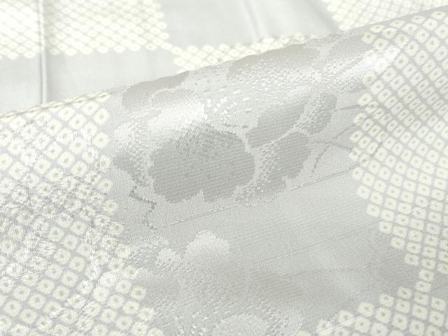 平和屋着物●長襦袢　単衣　市松花文　正絹　逸品　DABC3271az