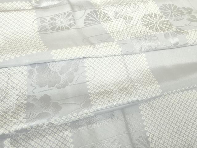 平和屋着物●長襦袢　単衣　市松花文　正絹　逸品　DABC3271az