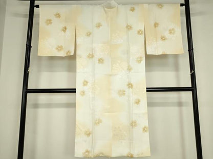 平和屋着物●長襦袢　袷　雪輪花文　暈し染め　さが美扱い　正絹　逸品　未使用　DABC3274az