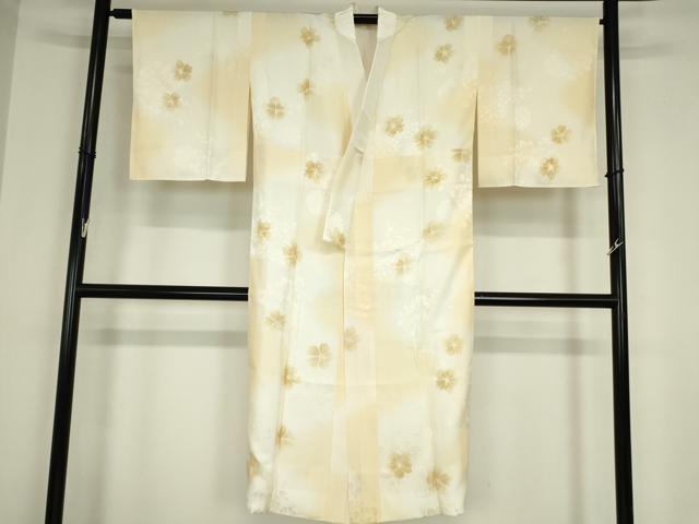 平和屋着物●長襦袢　袷　雪輪花文　暈し染め　さが美扱い　正絹　逸品　未使用　DABC3274az