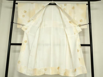 平和屋着物●長襦袢　袷　雪輪花文　暈し染め　さが美扱い　正絹　逸品　未使用　DABC3274az