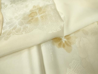 平和屋着物●長襦袢　袷　雪輪花文　暈し染め　さが美扱い　正絹　逸品　未使用　DABC3274az