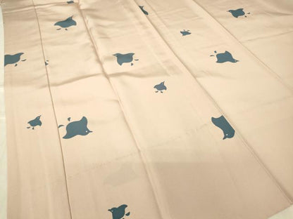 平和屋着物●長襦袢　無双仕立て　千鳥柄　正絹　逸品　DABC3275az