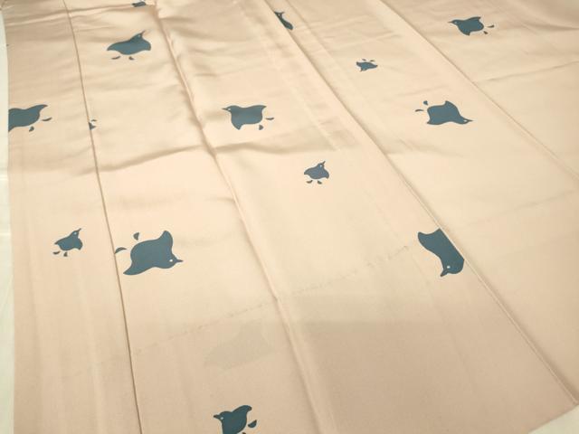 平和屋着物●長襦袢　無双仕立て　千鳥柄　正絹　逸品　DABC3275az